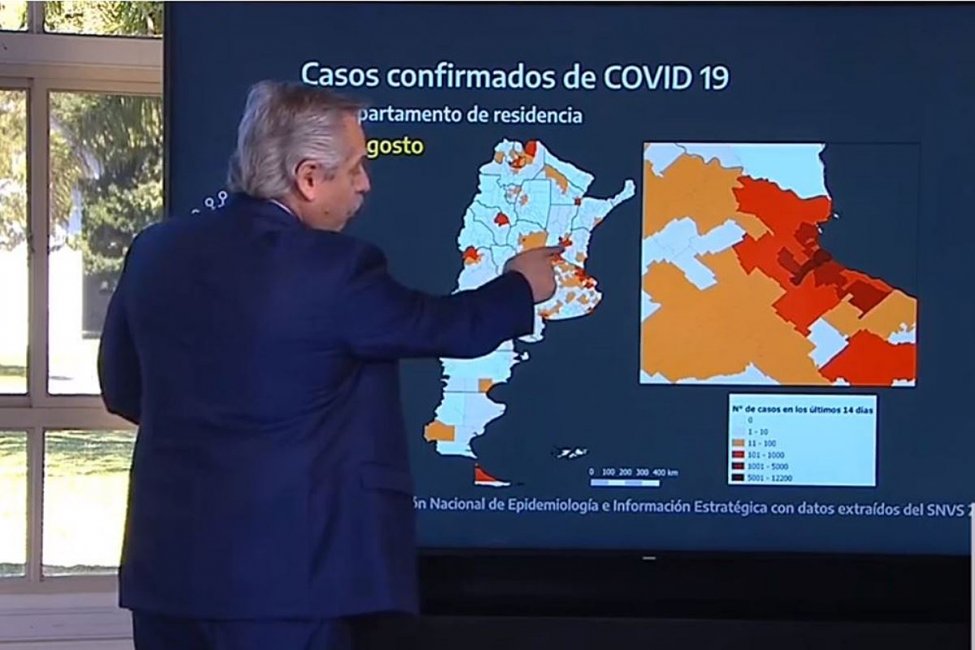 Fernández habló de un “foco preocupante en Paraná” pero no incluyó a Entre Ríos entre las zonas que sumarán restricciones