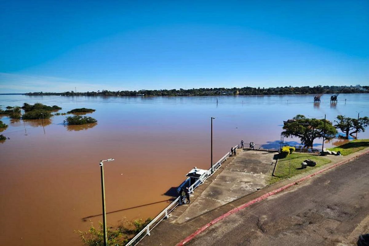 La creciente del a&ntilde;o 2024 en el puerto de la ciudad de Salto.
