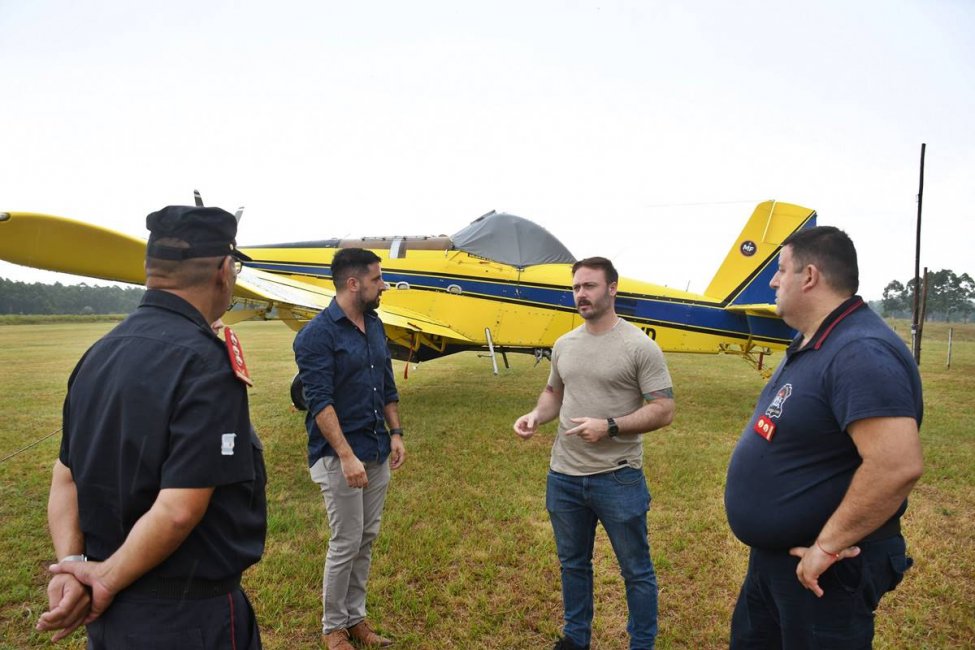 Se estableció el protocolo de trabajo y el distrito que abarca el avión hidrante que está en Concordia