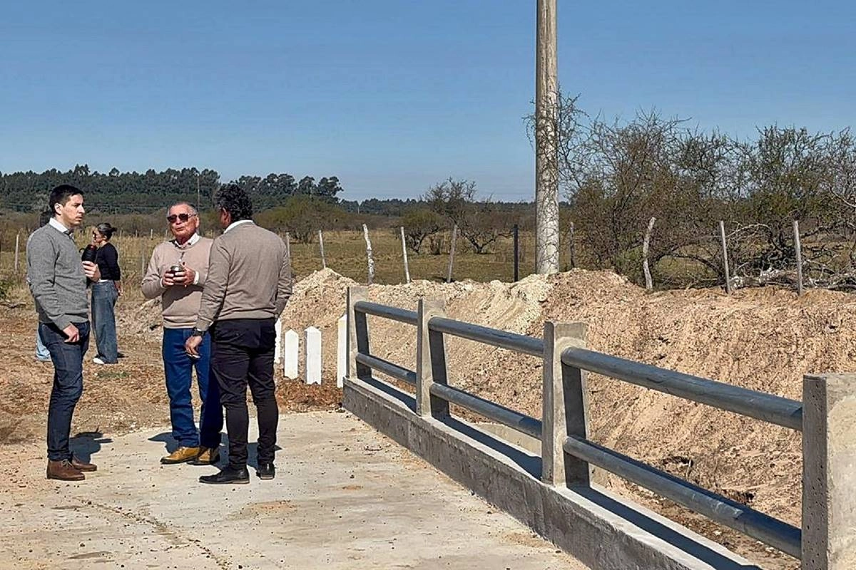 Colello, Bravo y Cecco recorriendo obras de CAFESG. Colello, Bravo y Cecco recorriendo obras de CAFESG.
