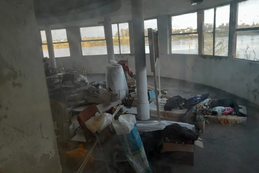 El salón de capitanes como deposito.