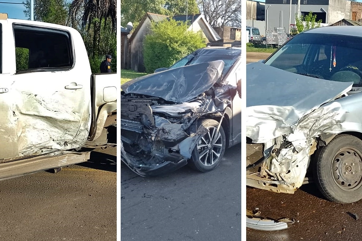 Tres vehículos estuvieron involucrados en el fuerte choque