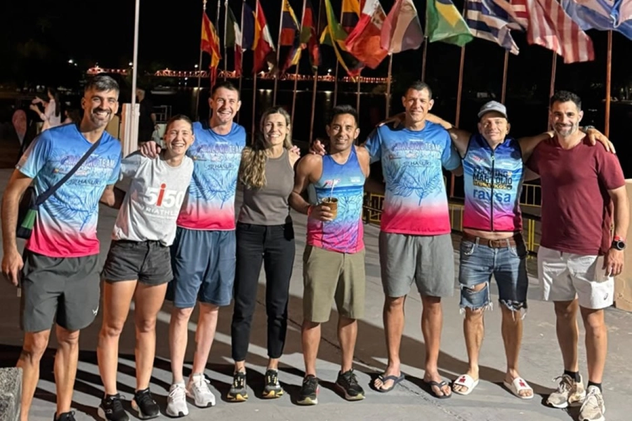 El equipo concordiense en el Ironman de Gualeguaychú