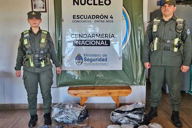 Gendarmer&iacute;a Nacional intercept&oacute; un cargamento con m&aacute;s de ocho kilos de marihuana