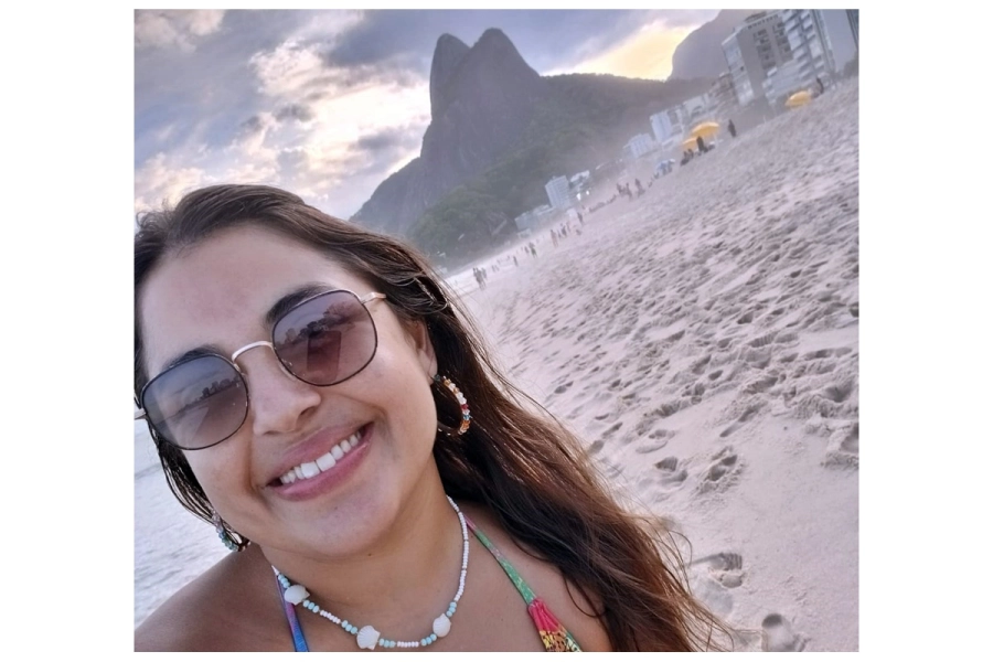 Vero Rojas en la ciudad en la que vive desde hace un par de años.