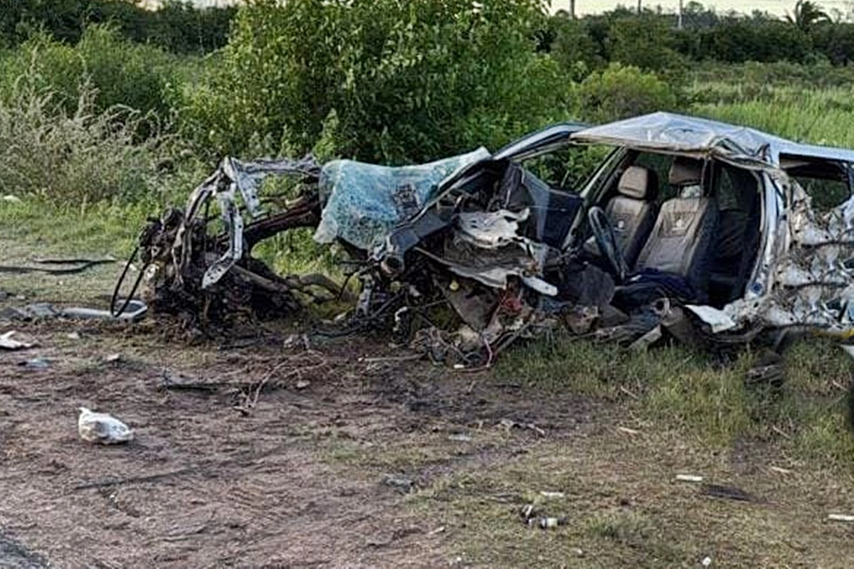 El auto del joven fallecido.