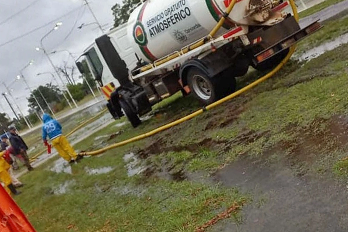 Los trabajos que se realizaban en el predio de la fiesta
