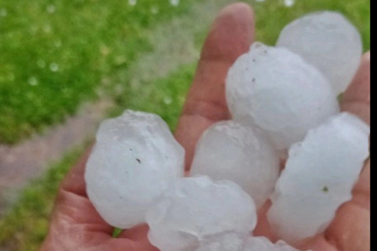 Fuerte granizada en el departamento Concordia