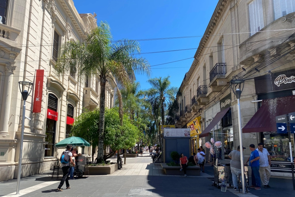 El corte afect&oacute; a varios comercios de la peatonal.