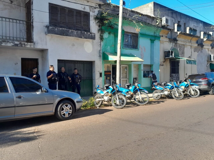 La manifestaci&oacute;n cont&oacute; con presencia policial.