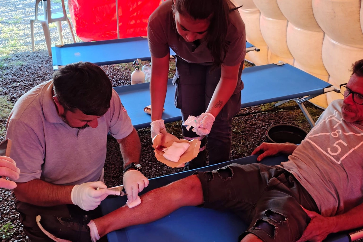 Tres personas en estado cr&iacute;tico, durante la prueba.