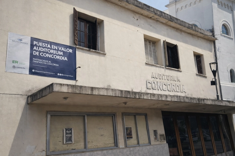 Comenz&oacute; la puesta en valor del emblem&aacute;tico Audit&oacute;rium de Concordia.