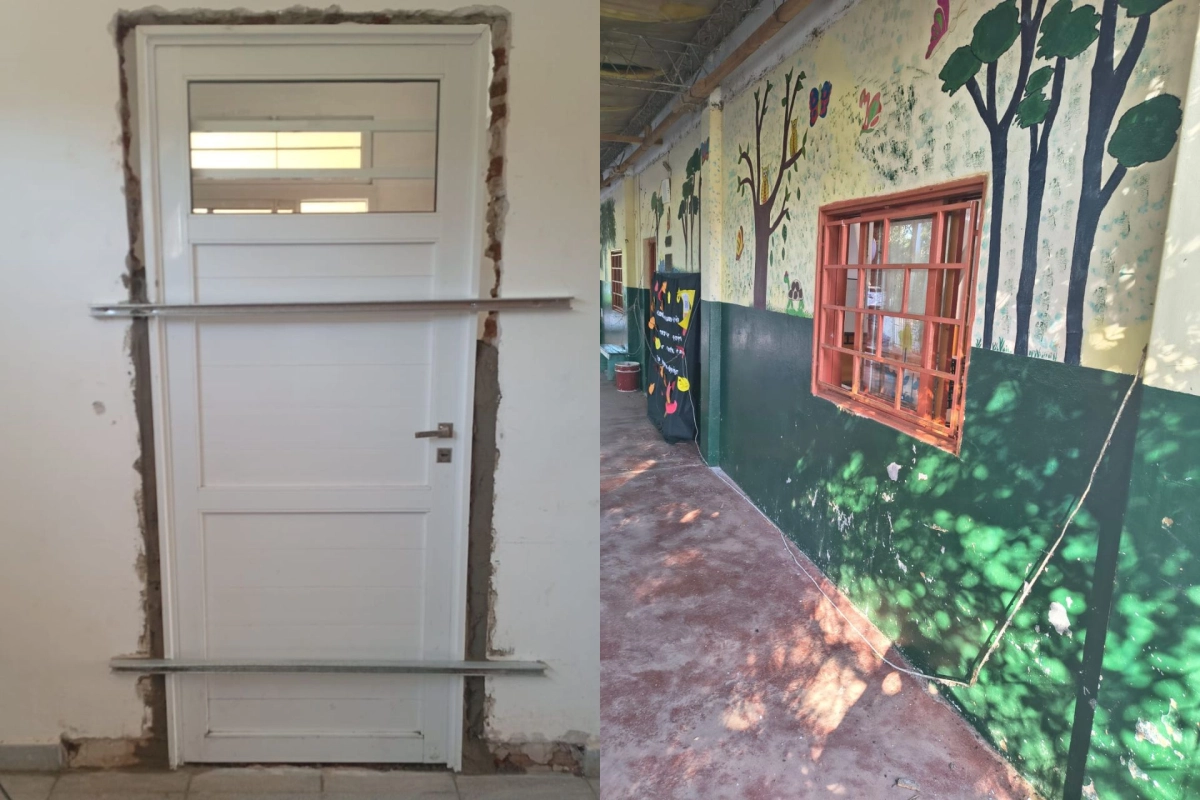 Provincia realiza trabajos en una escuela del departamento.