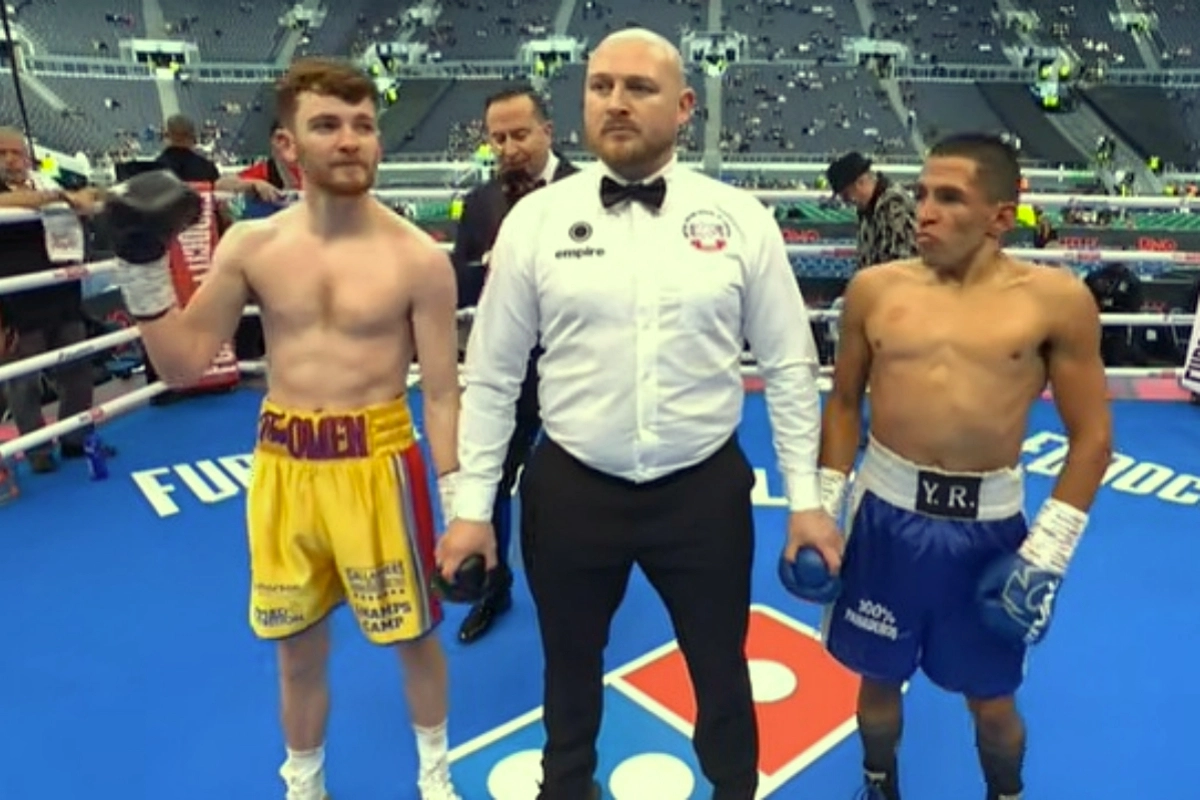 Musculito Blanc en el ring en Londres.