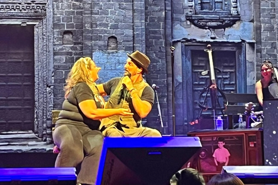 Natalia y Ricardo sobre el escenario
