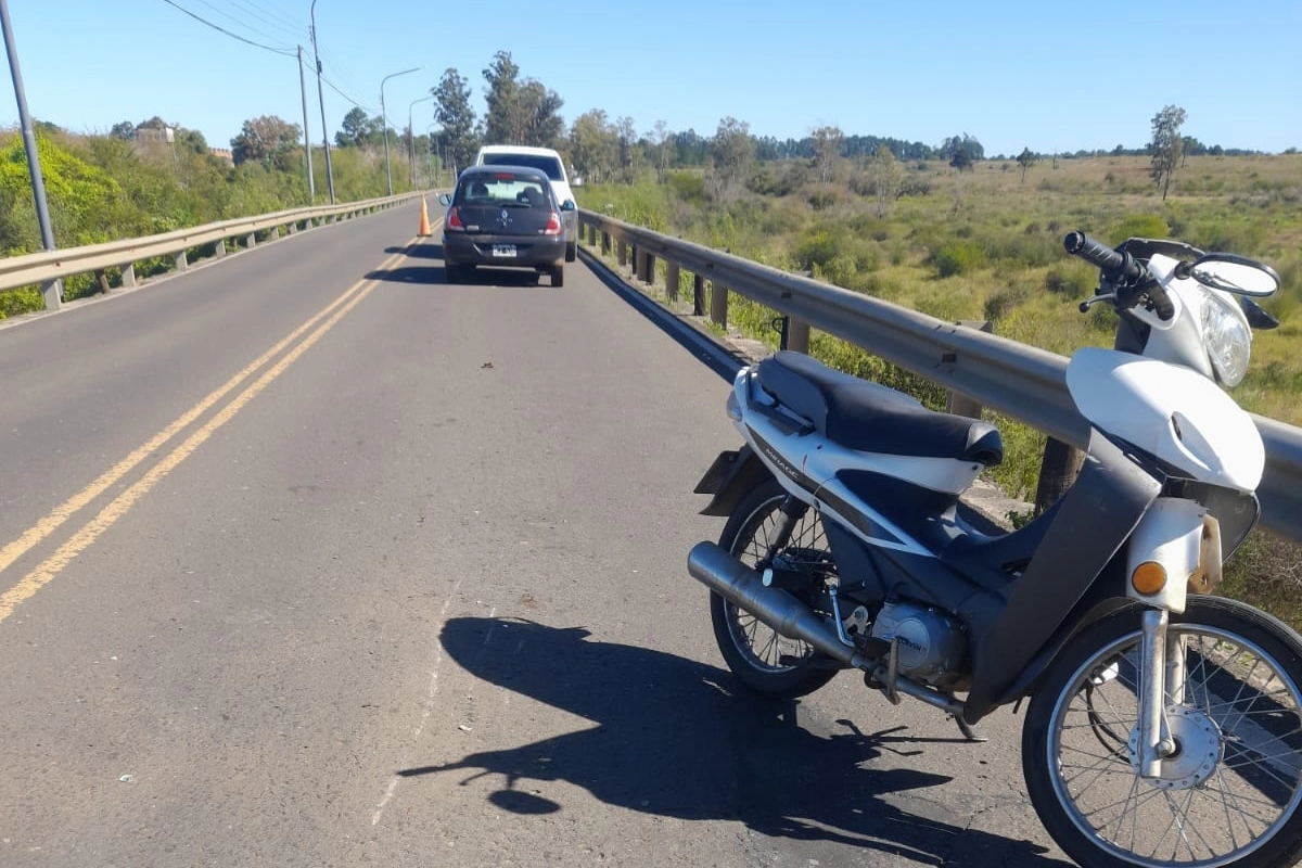 Choque en el Puente Alvear.