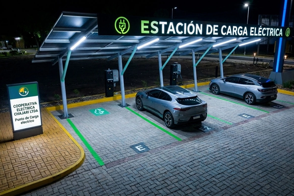 Esta obra ser&iacute;a el &uacute;ltimo punto de carga de veh&iacute;culos el&eacute;ctricos de la provincia, al norte.