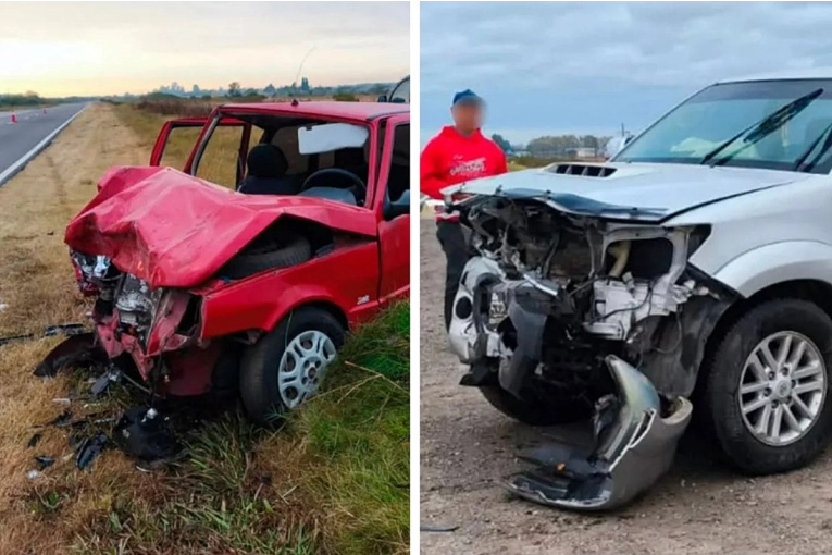 La niebla habría provocado un choque frontal de auto y camioneta sobre la Ruta 18
