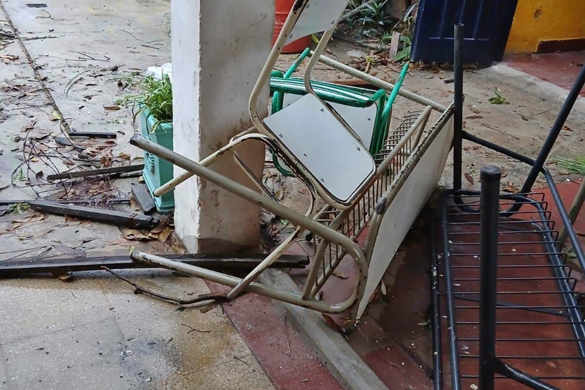 El temporal y los destrozos en las escuelas.
