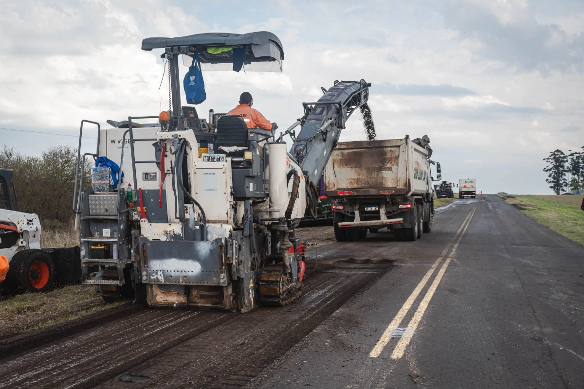 Contin&uacute;an las obras de recuperaci&oacute;n sobre la Ruta 22.