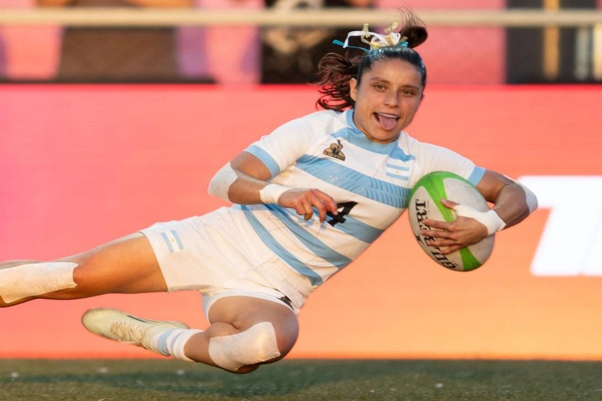 Paula Pedrozo logrando un Try