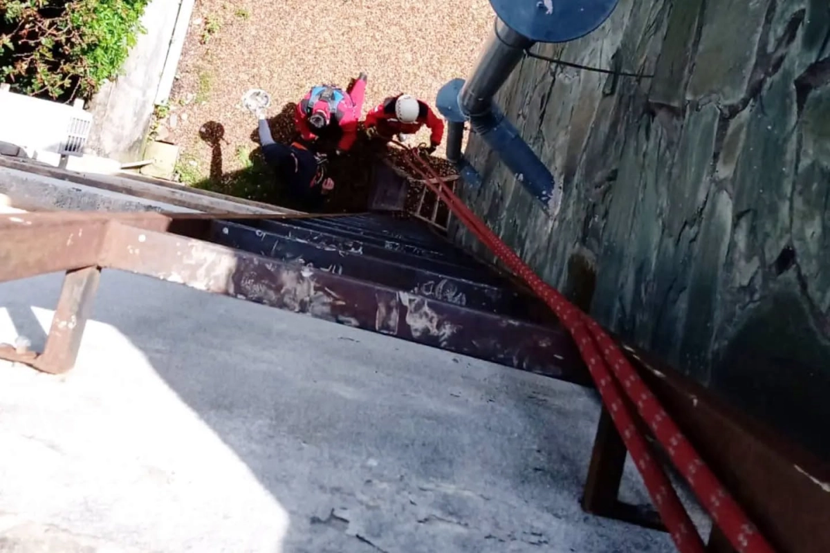 Rescate exitoso de los bomberos.