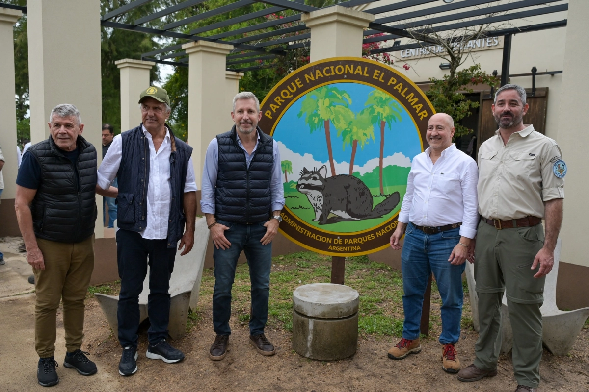 Los funcionarios visitaron el paque El Palmar